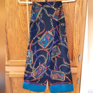 Equestrian Print Double Layer Scarf